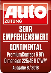 Continental Premium Contact 6 Auto Zeitung Yaz Lastiği Testi