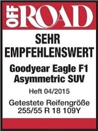 Goodyear Eagle F1 Asymmetric SUV Ödül
